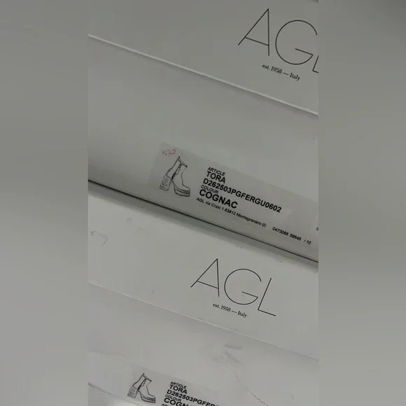 AGL Black Chunky Ankle Boots with Platform - Picture 8 of 11